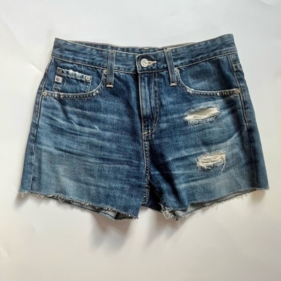 AG AGED DENIM CUT OFF SHORTS “THE SADIE”​ - Picture 1 of 6
